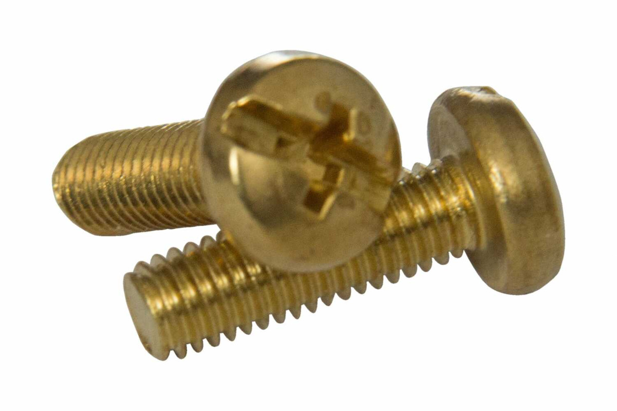 Гвинт, головка напівкругла M6x40 шліц хрестоподібний (PH), латунь